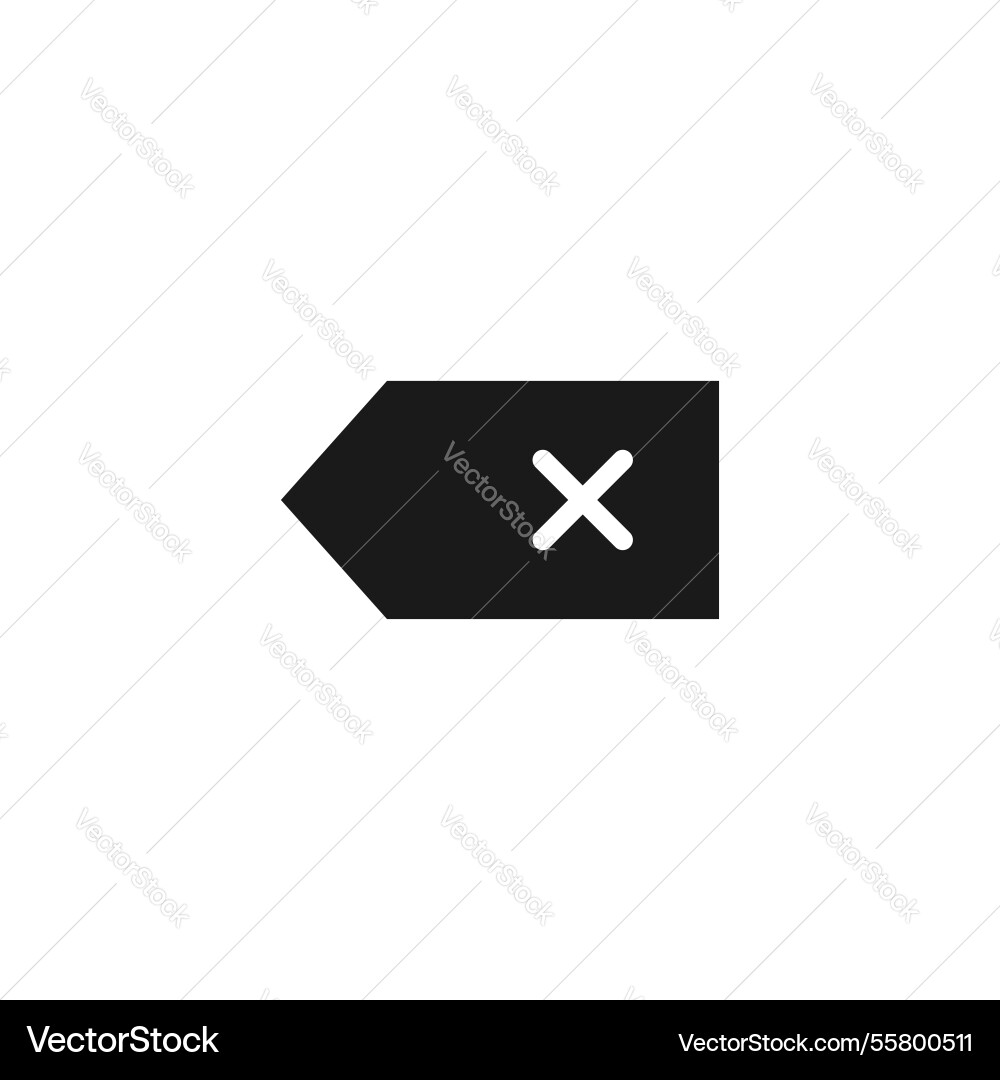 Backspace icon delete button Backspace icon delete button vector image