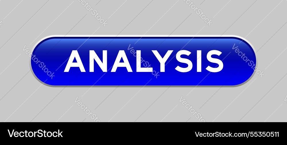 Blue color capsule shape button with word Blue color capsule shape button with word Vector Image