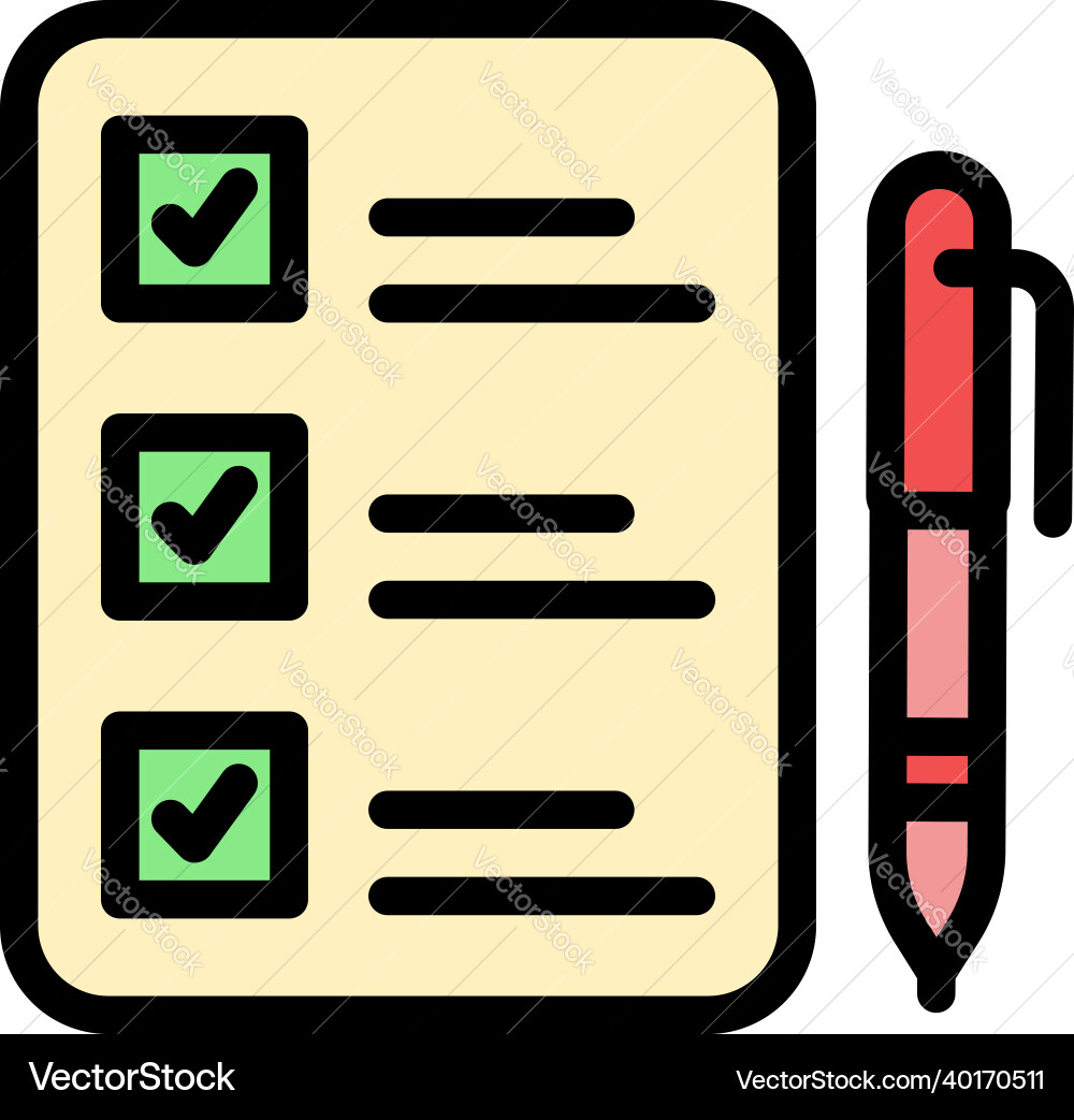 Clipboard request icon color outline Clipboard request icon color outline Vector Image