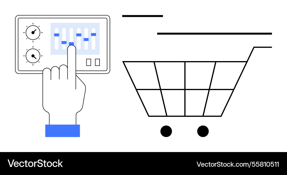 Customizing preferences on control panel Vector Image