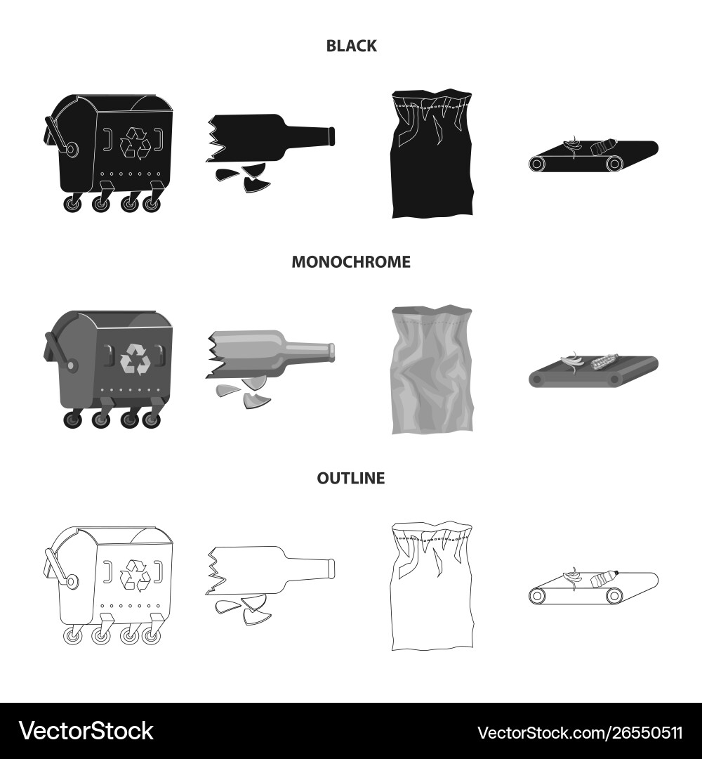 Design refuse and junk sign set Design refuse and junk sign set vector image
