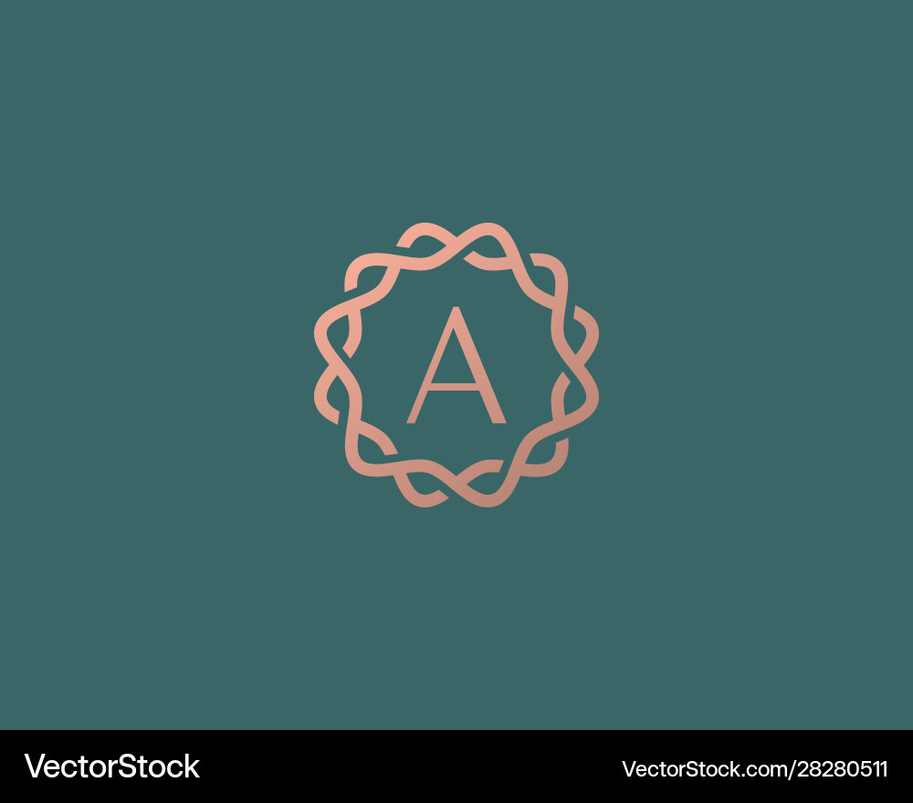 Eleganter Monogrammbrief Ein Logo Vektorbild