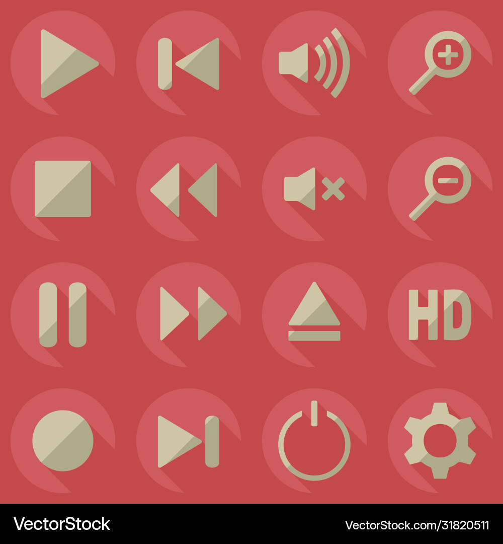 Flat modern design with shadow icon player Flat modern design with shadow icon player vector image