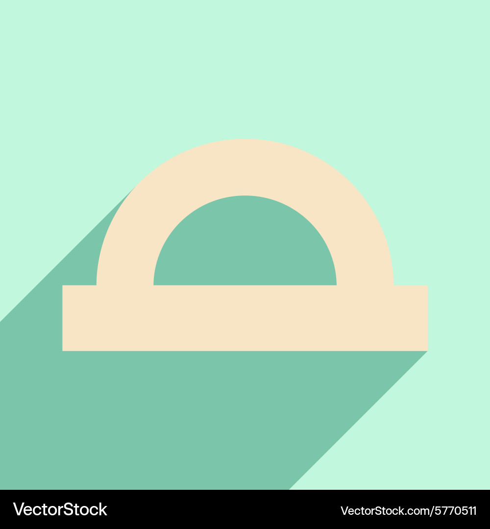 Flat with shadow icon and mobile application vector image