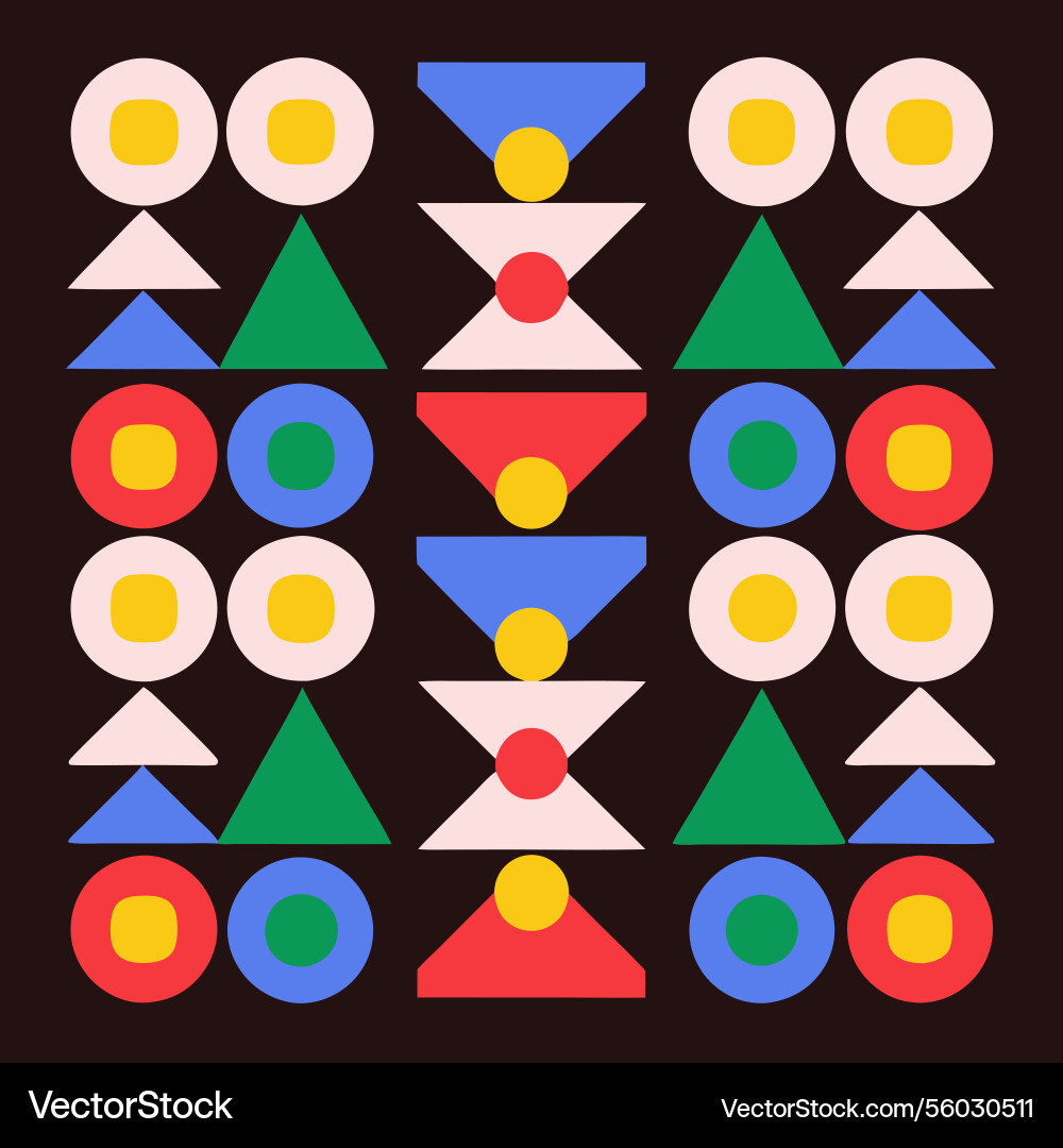 Geometric colorful abstract pattern design Vector Image