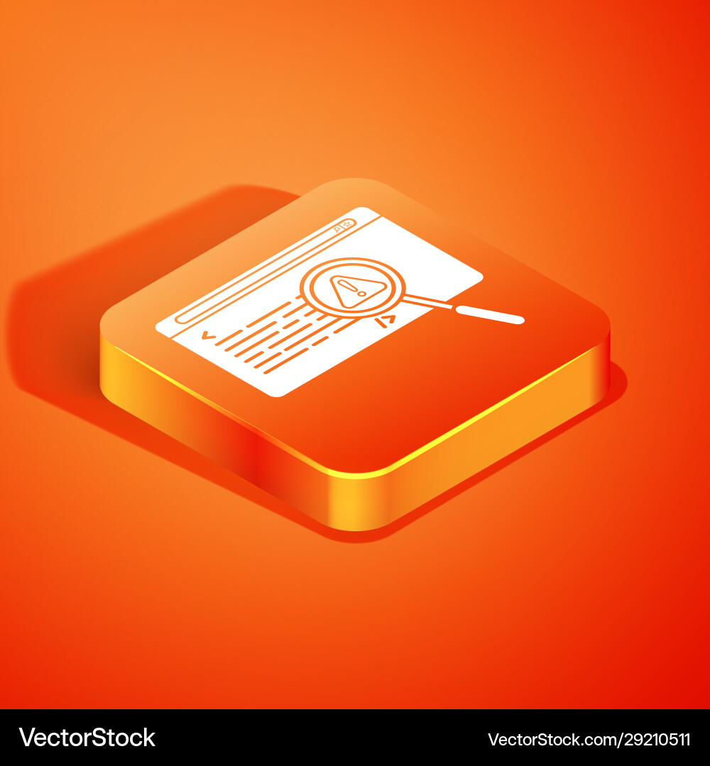 Isometric system bug concept icon isolated Vector Image