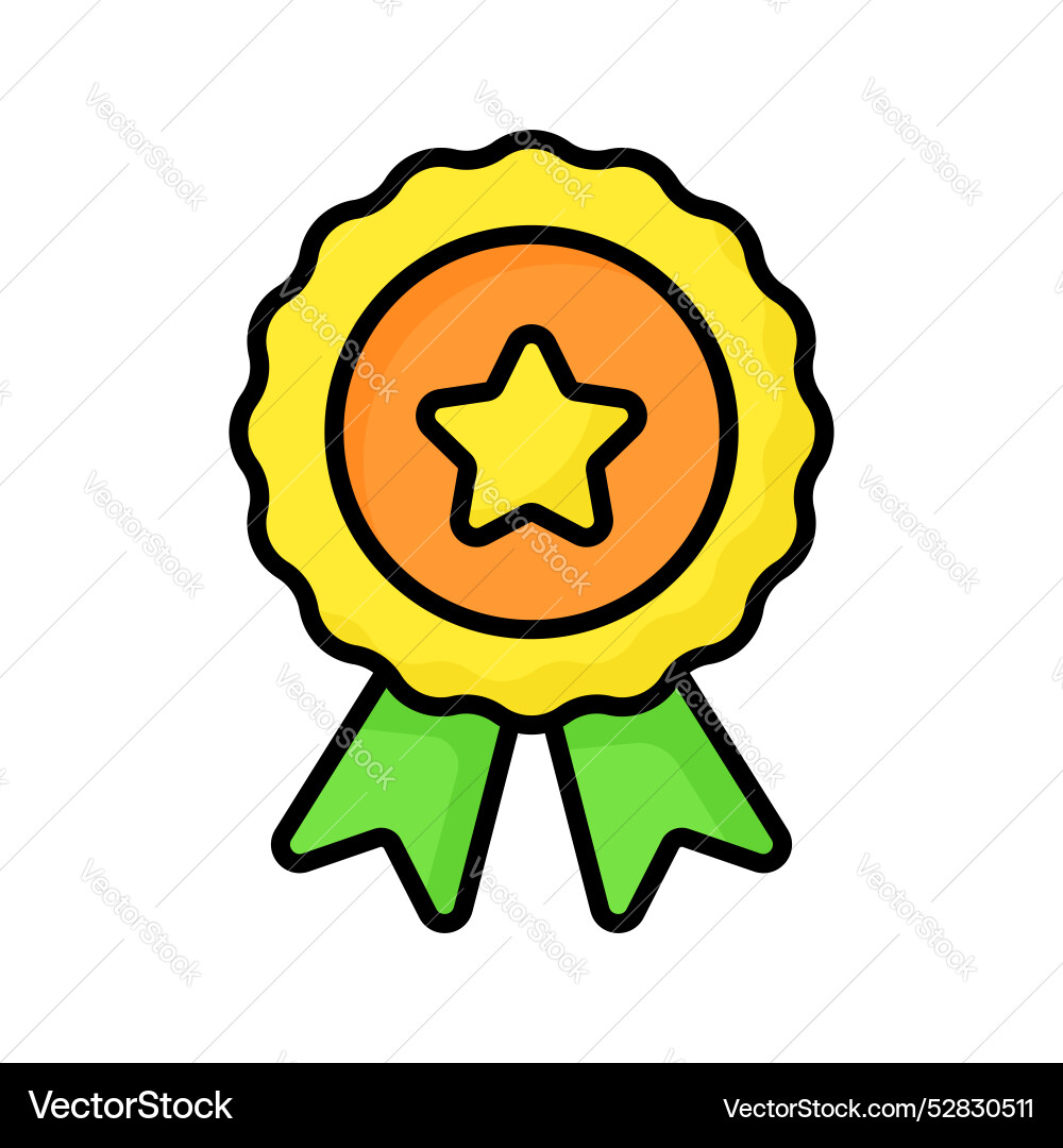 Stat inside badge showing concept of best quality Vector Image