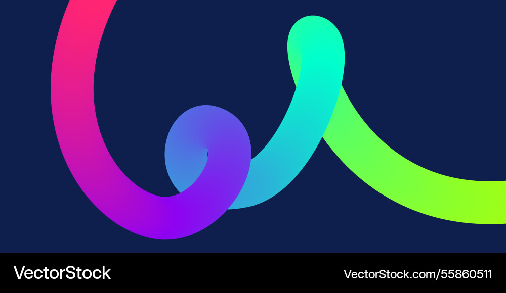 Template with colorful gradient squiggles shapes vector image