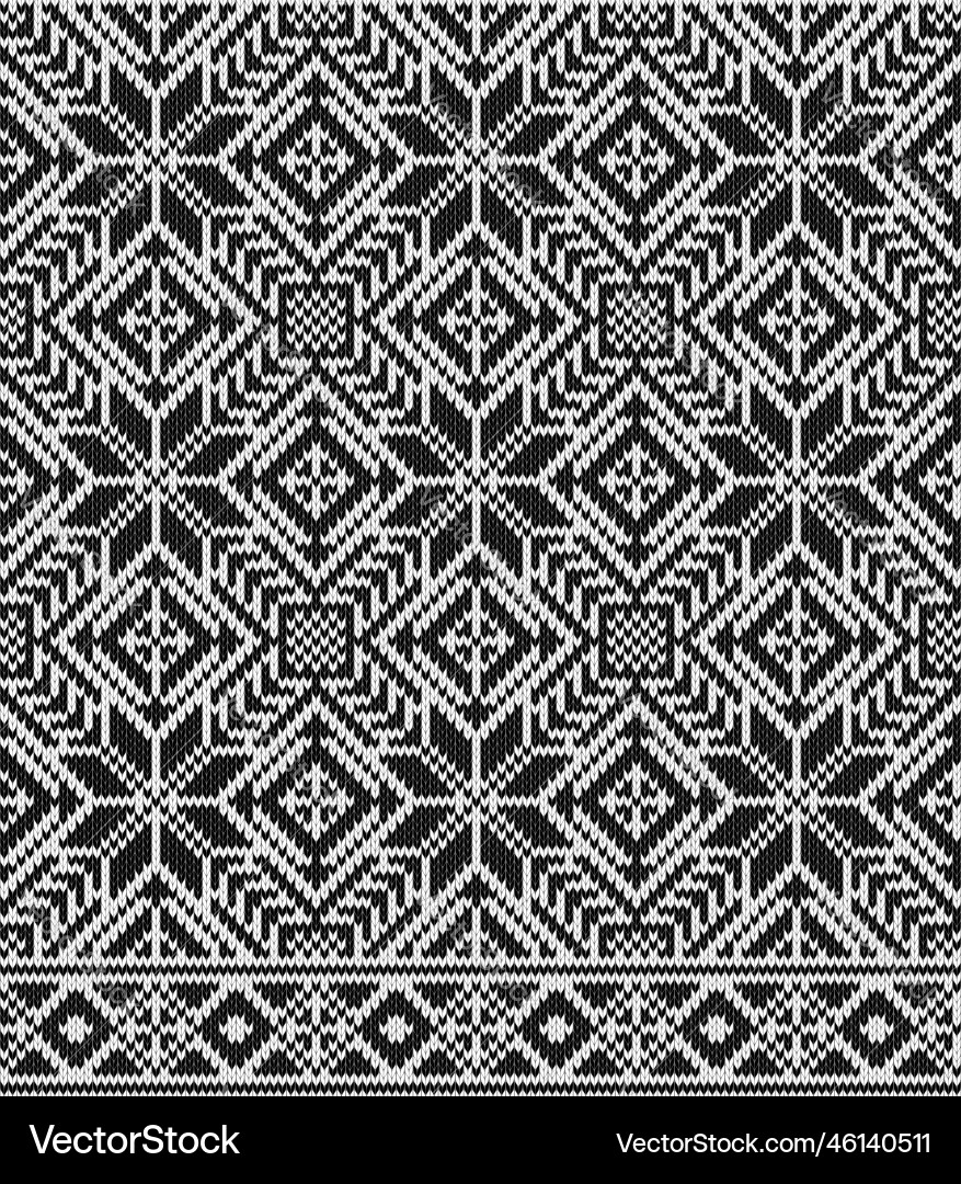 Traditional scandinavian ornament knitted seamless Traditional scandinavian ornament knitted seamless vector image
