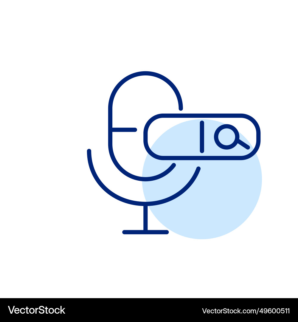 Using voice assistant for web search pixel Using voice assistant for web search pixel Vector Image