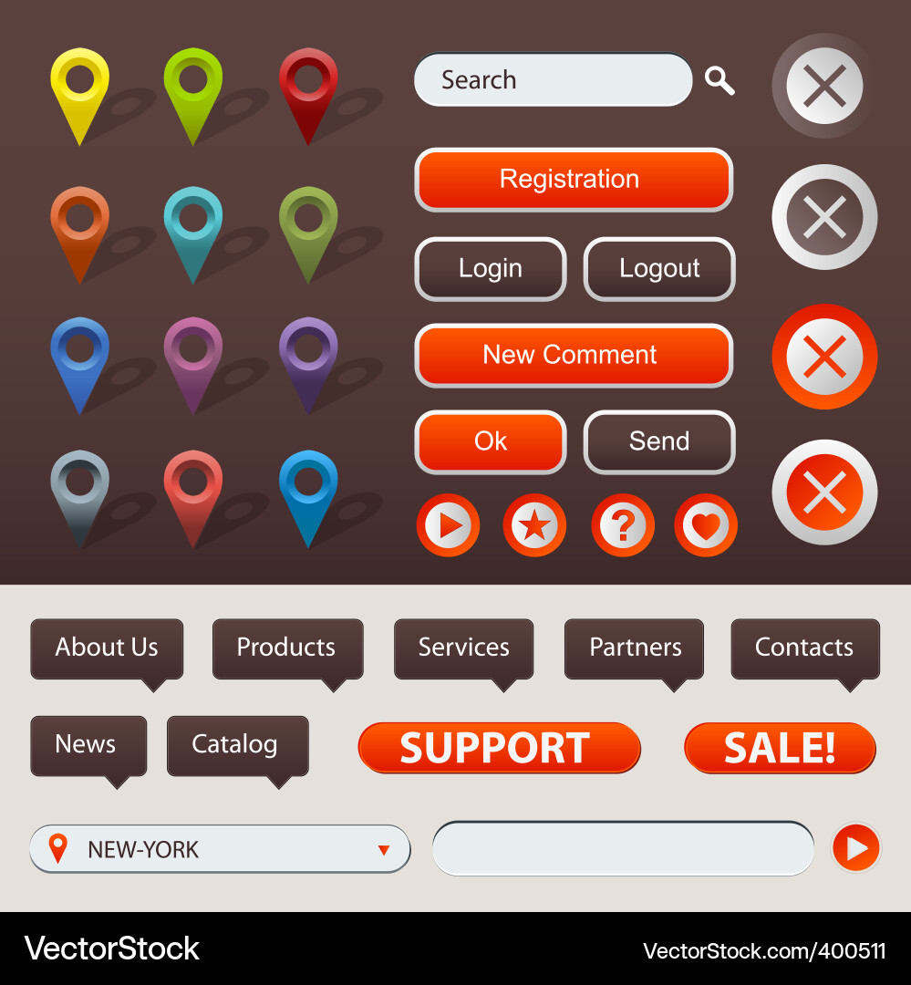 Web Icons - Navigation vector image