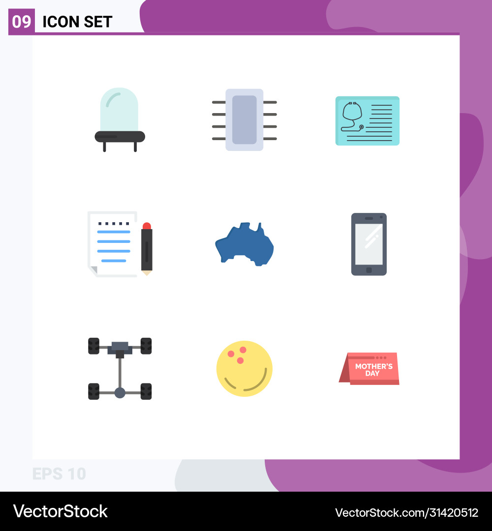 9 universal flat colors set for web and mobile Vector Image