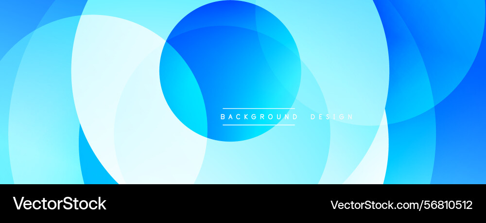 Abstract blue circles overlap creating dynamic Abstract blue circles overlap creating dynamic vector image