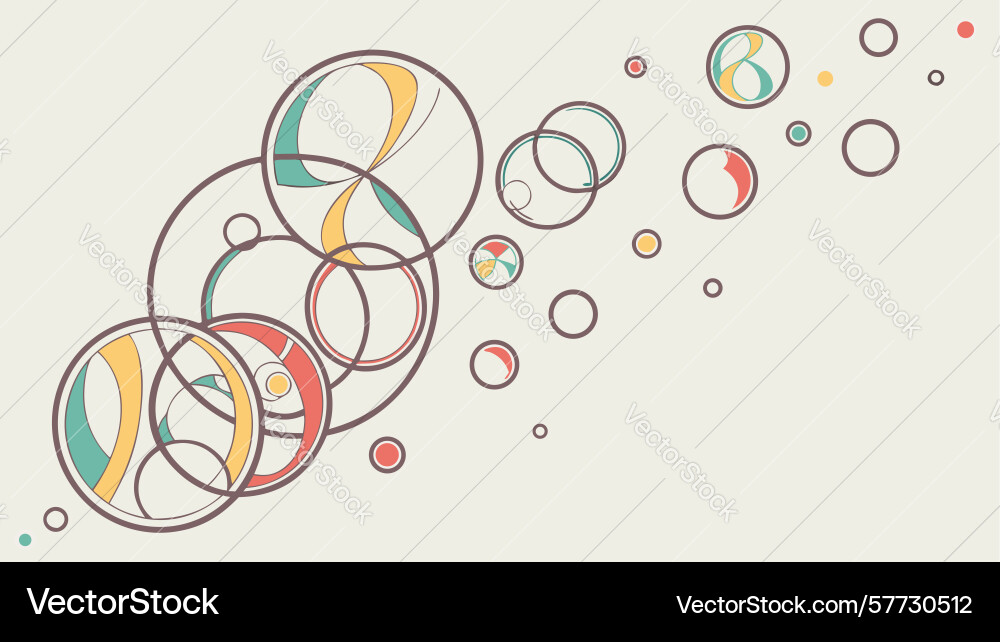 Abstract bubbles and circles pattern minimalist Vector Image