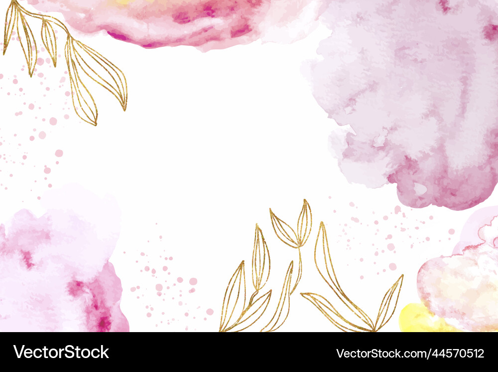 Aquarell abstrakter Hintergrund mit Blättern Design Aquarell abstrakter Hintergrund mit Blättern Design vektorbild
