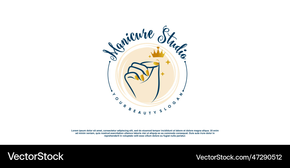 Beauty nail logo design with creative unique Beauty nail logo design with creative unique vector image