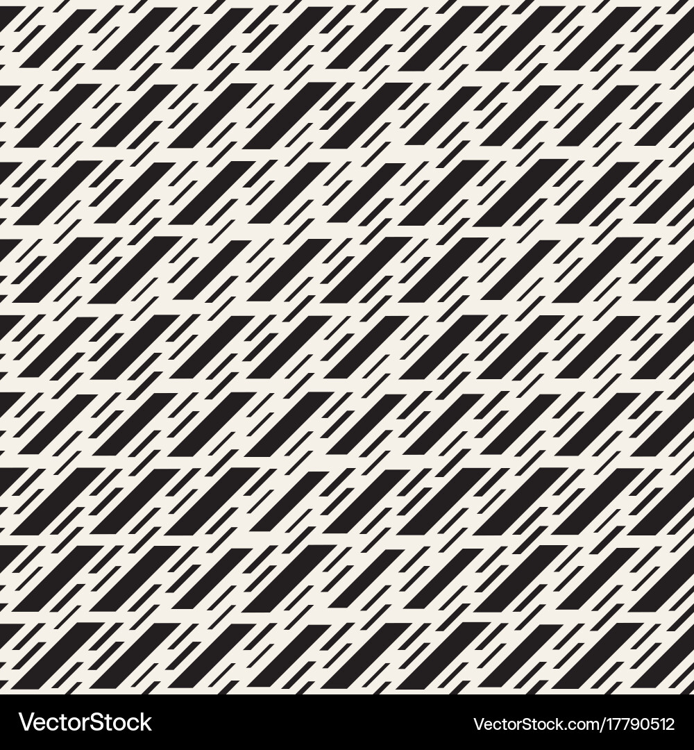 Black and white irregular dashed lines pattern vector image