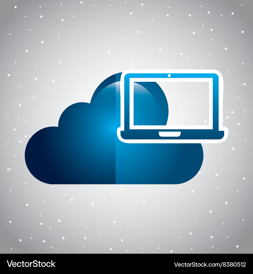 Cloud computing design vector image