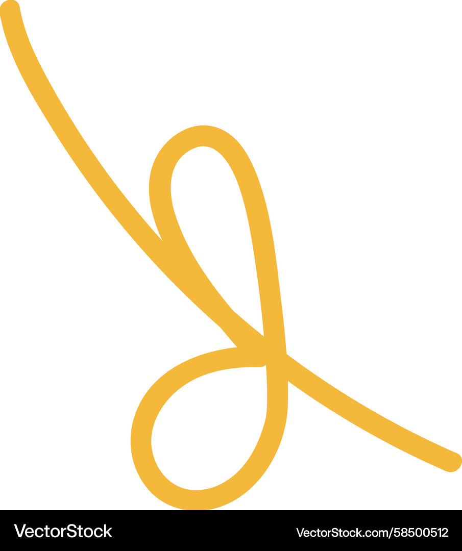 Curved Line Loop Vector Image