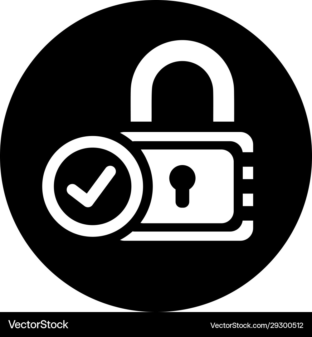 Data privacy icon secure file vector image