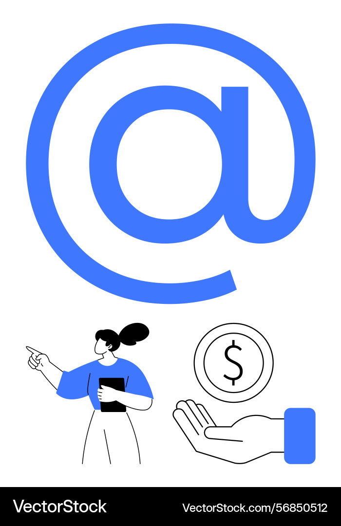 Digital communication concepts with email symbol Digital communication concepts with email symbol vector image