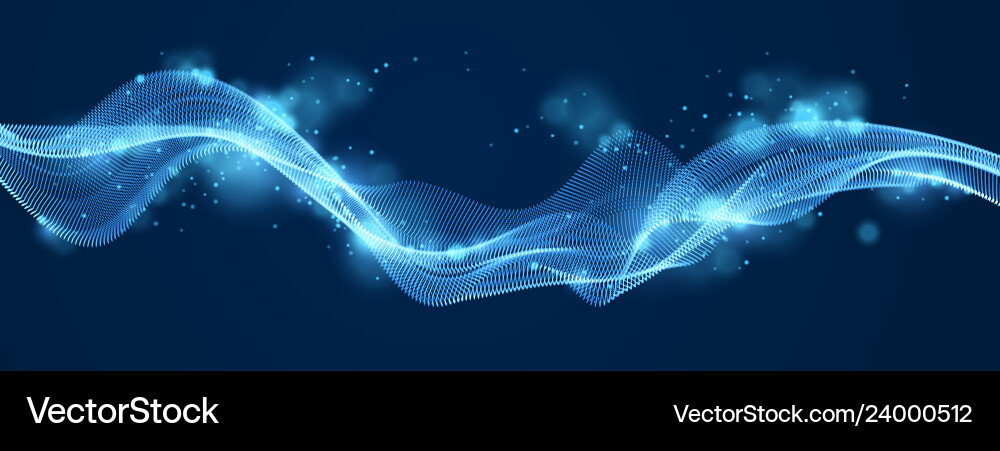 Dynamic Particle Sound Wave vector image