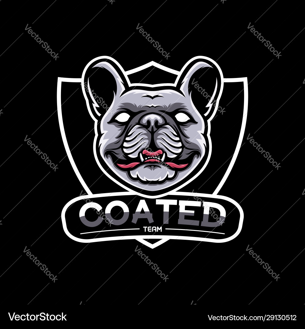 French bulldog mascot logo short hair coated dog French bulldog mascot logo short hair coated dog vector image