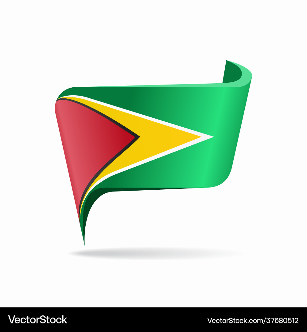Guyanan flag map pointer layout Guyanan flag map pointer layout vektorbild