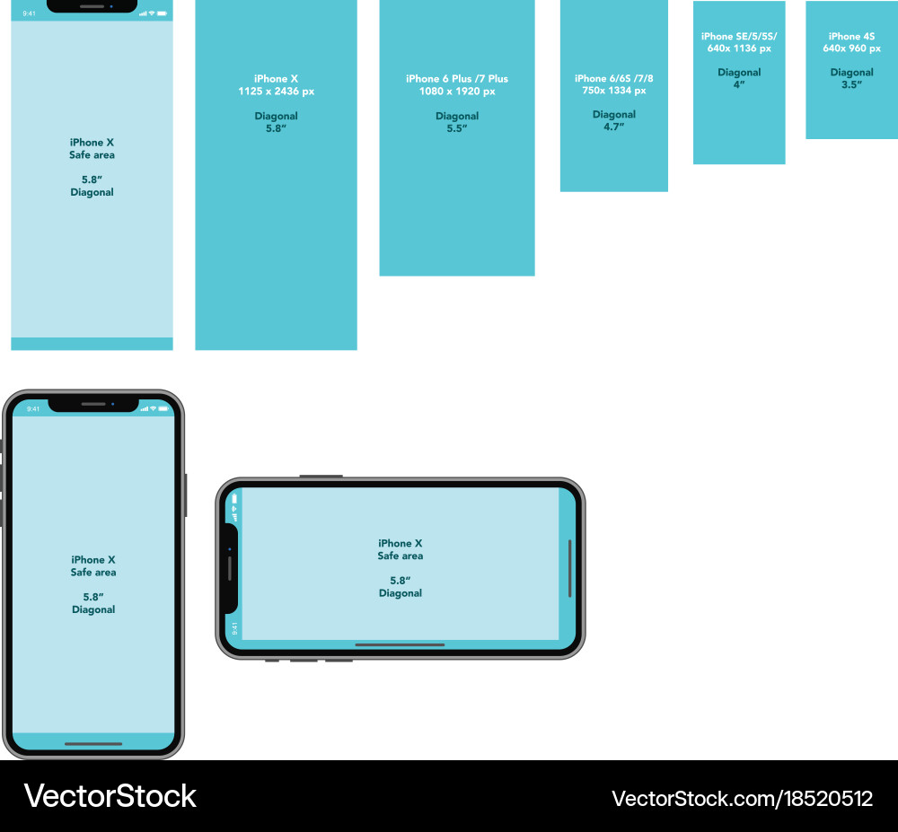 IPhone X Display Mockup vector image