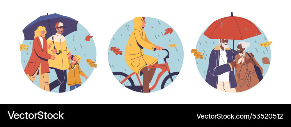 Isolated round icons or avatars Vector Image