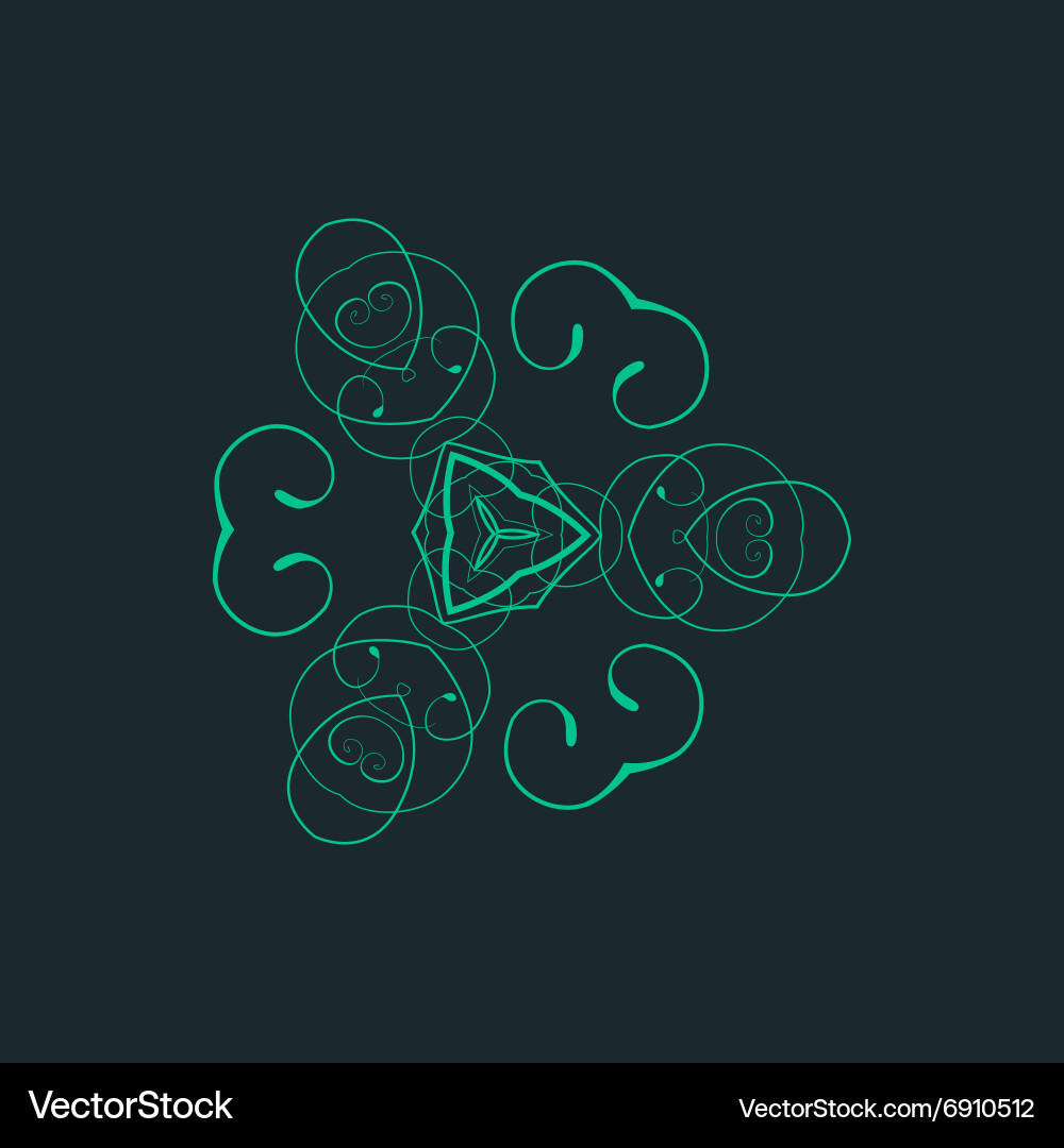 Ornamental background with pattern style Vector Image