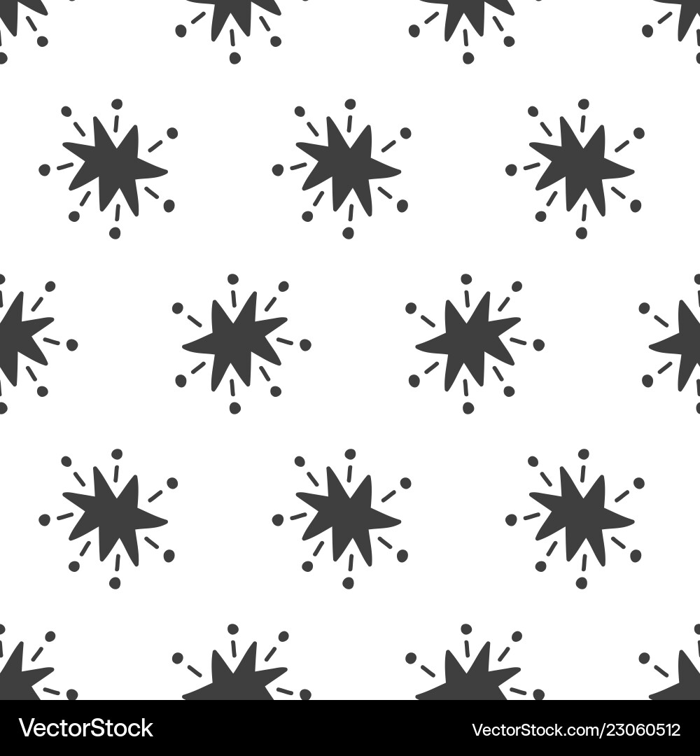Outer space seamless pattern with stars vector image