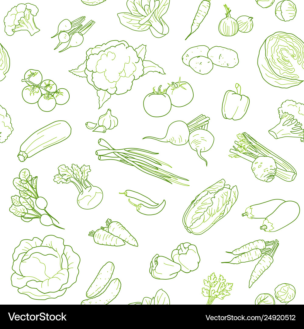 Root Vegetable Seamless Pattern Vector Image
