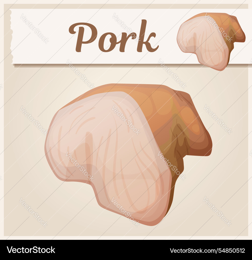 Schweinefleisch Filet Ikone Steak geschnitten Cartoon Schweinefleisch Filet Ikone Steak geschnitten Cartoon vektorbild