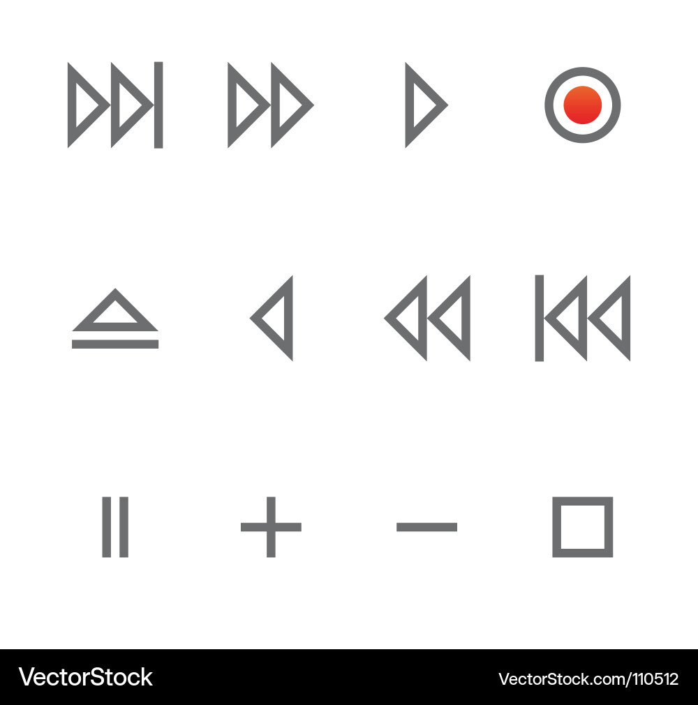 Set of Minimalist Icons Vector Image