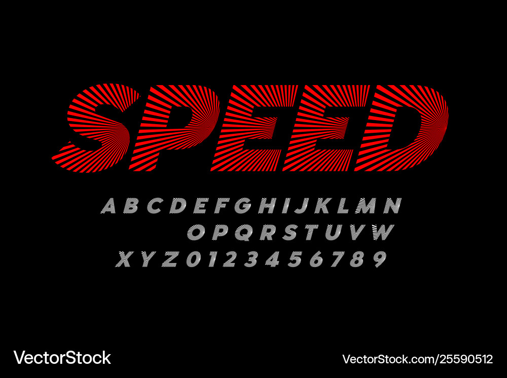 Speed Font - Dynamic Typography vector image