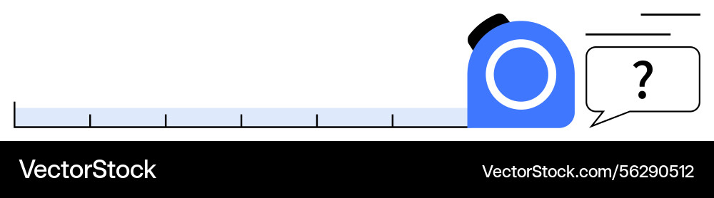 Tape measure with speech bubble representing Tape measure with speech bubble representing vector image