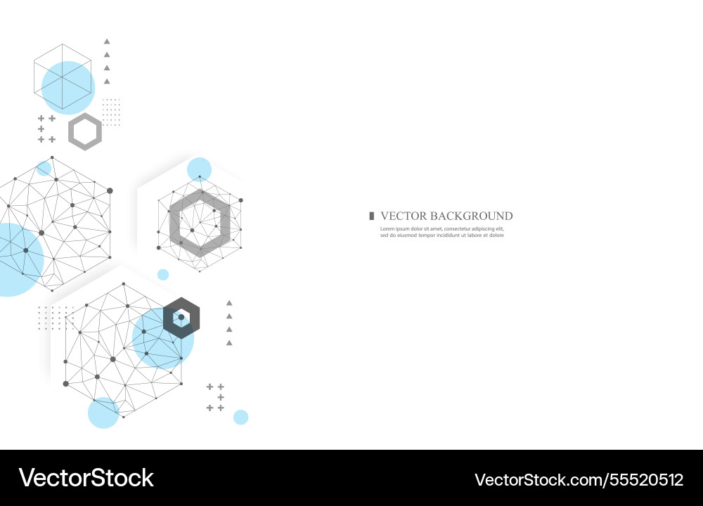 White backgroundgemetric hexagonpolygonabstract White backgroundgemetric hexagonpolygonabstract Vector Image