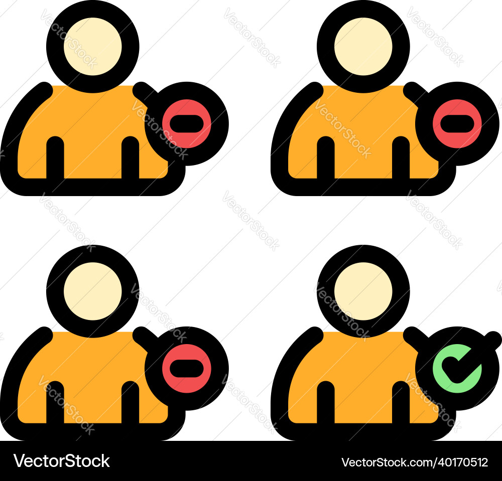 Worker request icon color outline Worker request icon color outline vector image