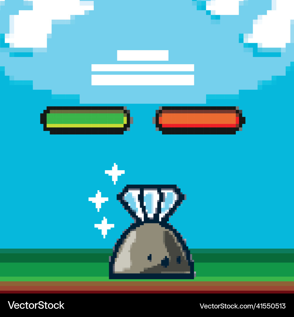 Arcade pixel game Vector Image