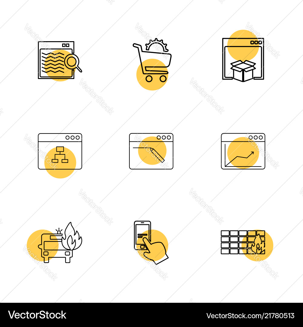 Cart Dropbox Fenster ui Layout Web-Benutzer vektorbild