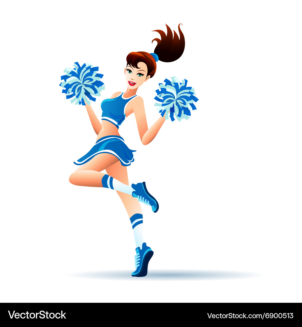 Cheerful Pom-Pom Dancer vector image
