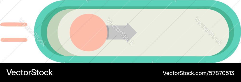 Colorful horizontal slider ui control element Vector Image