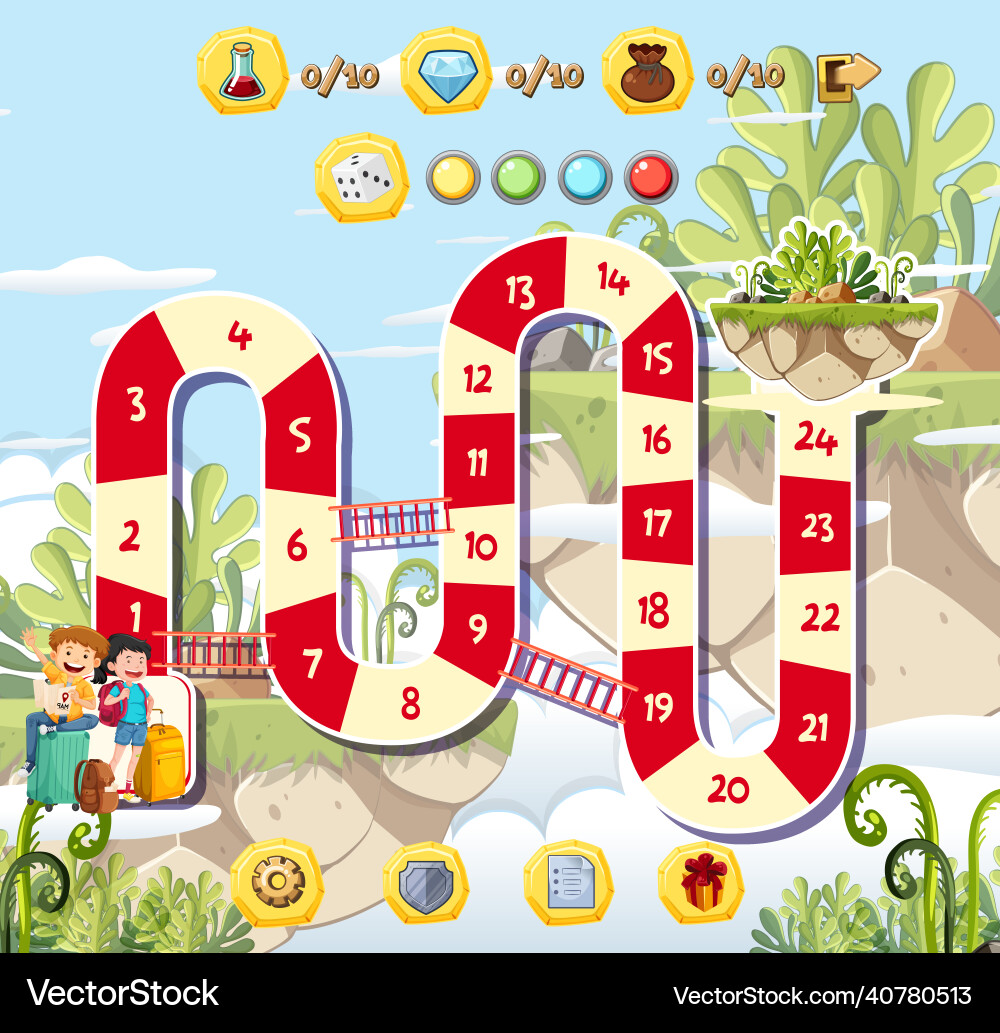 Counting number game template for kid Counting number game template for kid vector image