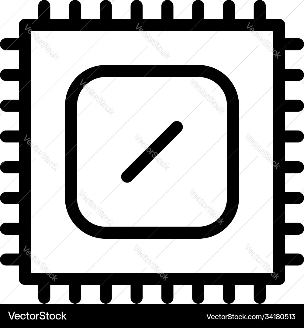 Cpu hardware icon outline style Cpu hardware icon outline style vector image