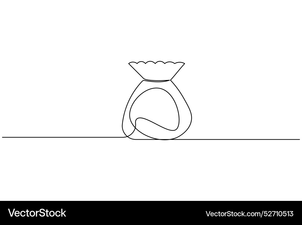 Dollar icon continuous one line drawing of isolate Vector Image