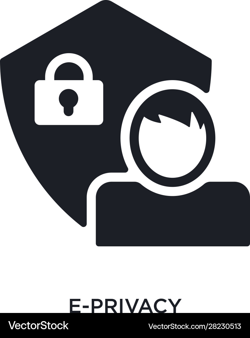 E-privacy isolated icon simple element from vector image