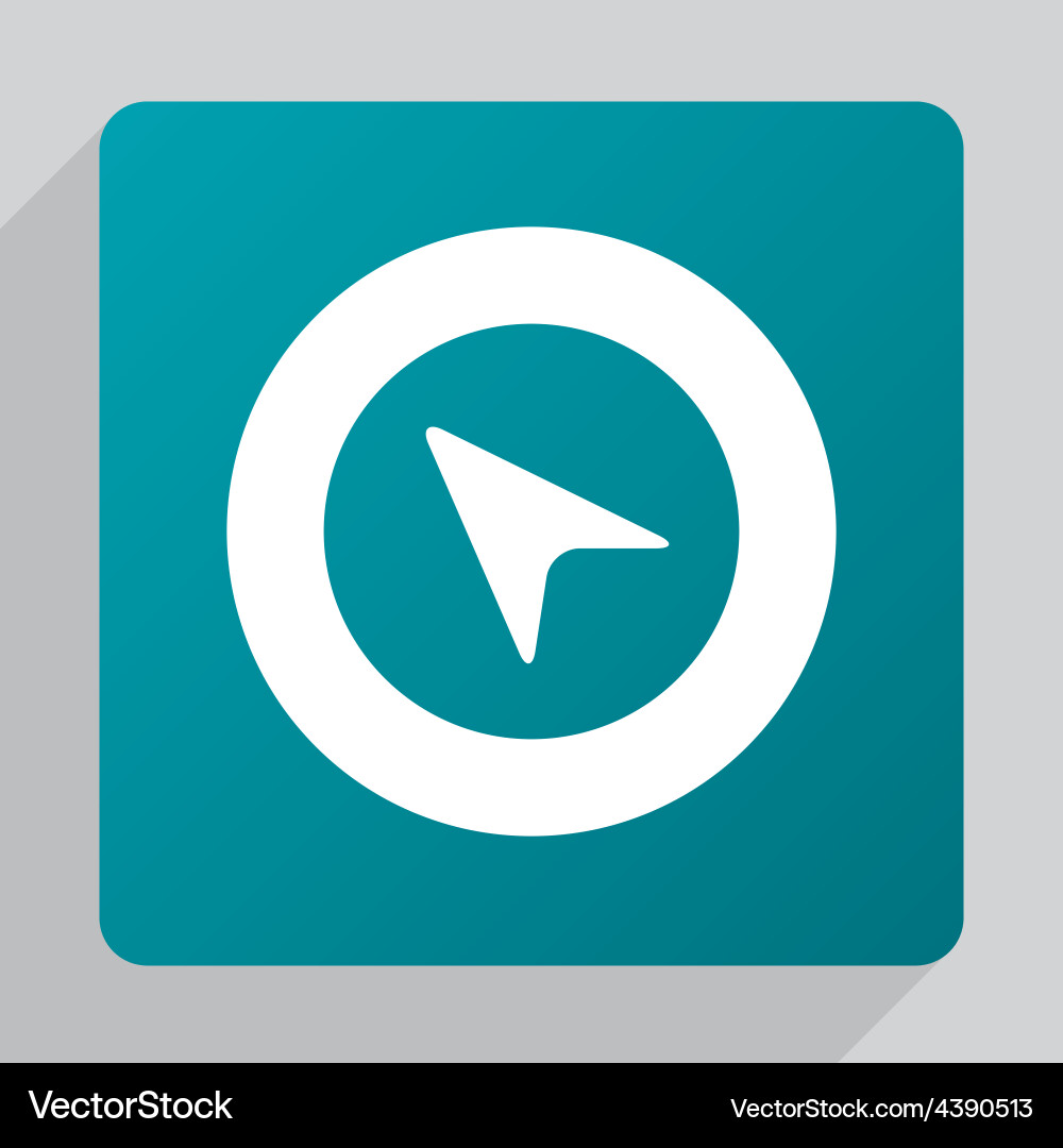 Flat arrow pointer icon vector image