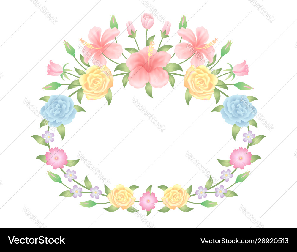 Floral frame template decoration Floral frame template decoration vector image