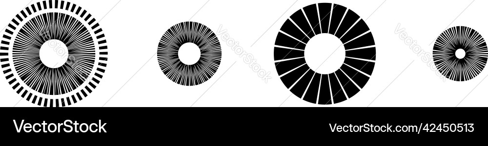 Geometric circle element with dashed lines Geometric circle element with dashed lines Vector Image